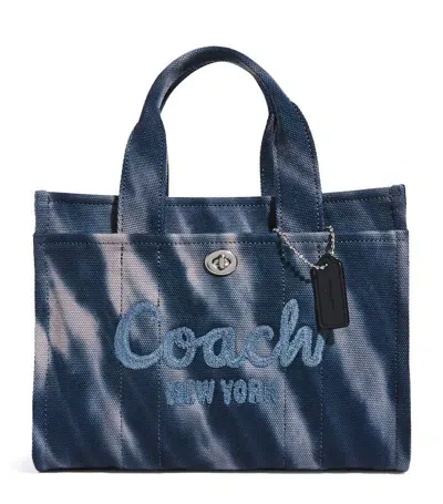 Coach Tie-dye Pattern Tote Bag In Navy Fabric