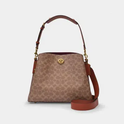 Coach Willow Shoulder Bag In Brown