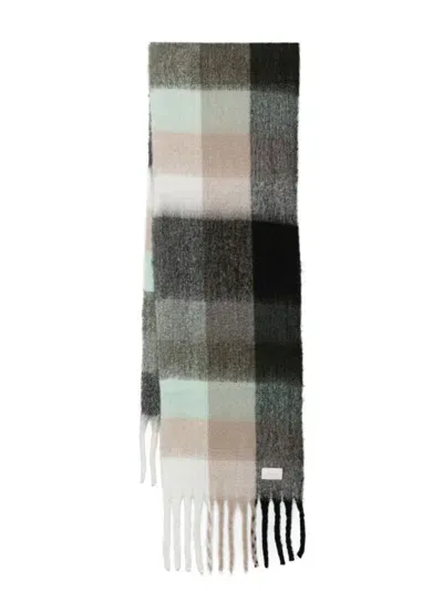 Coccinelle Checked Scarf In Black