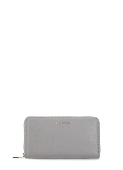 Coccinelle Metallic Logo Stamp Wallet In Grey