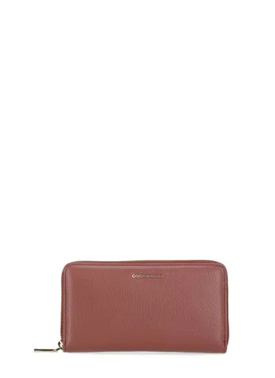 Coccinelle Metallic Logo Stamp Wallet In Red