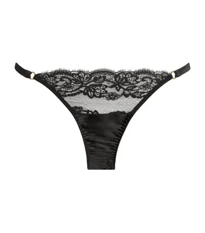 Coco De Mer Lace Brazilian Briefs In Black