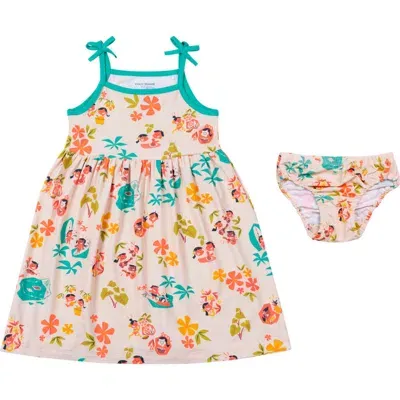 Coco Moon Babies'  Hawaii Life Sundress & Bloomers Set In Tan