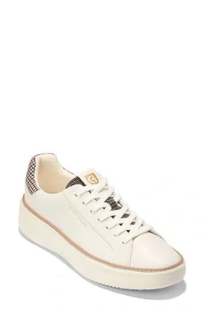 Cole Haan Grandpro Topspin Sneaker In Ivory/plaid