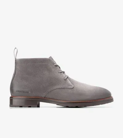 Cole Haan Berkshire Lug Chukka Boots Pavement Nubuck/demitasse Wr In Gray