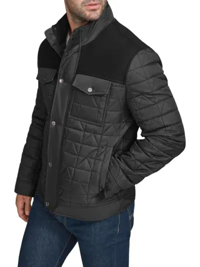 Cole Haan Multimedia Jacket In Black