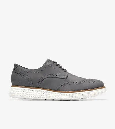 Cole Haan Men's Øriginal Grand 2.0 Wingtip Oxford Shoes - Grey Size 9.5 In Magnet