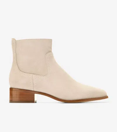 Cole Haan Women's Naia Pointed Toe Block Heel Booties In Oat