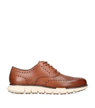 Cole Haan Zerøgrand Wingtip Oxford Shoes In Beige