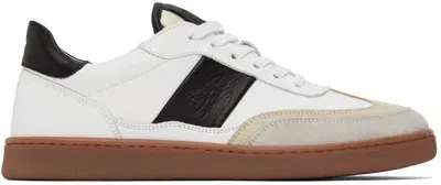 Collegium Pillar Court Ii Leather Sneakers In White