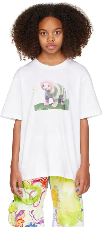 Collina Strada Kids White 'hi.' T-shirt