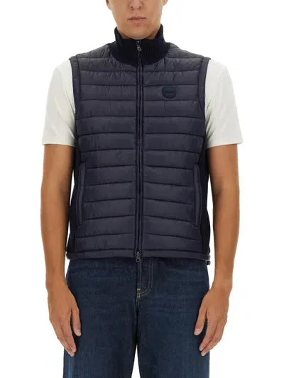 Colmar Down Vest With Logo In Blue