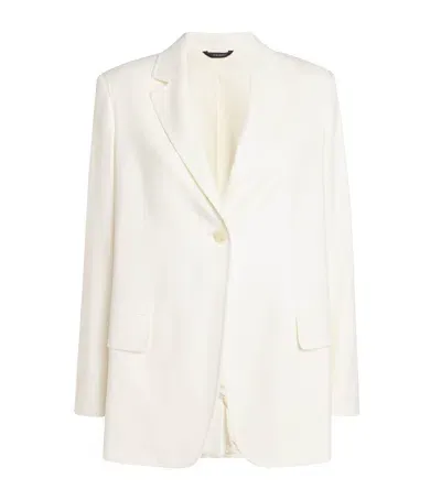 Colombo Cashmere-silk Blazer In Ivory