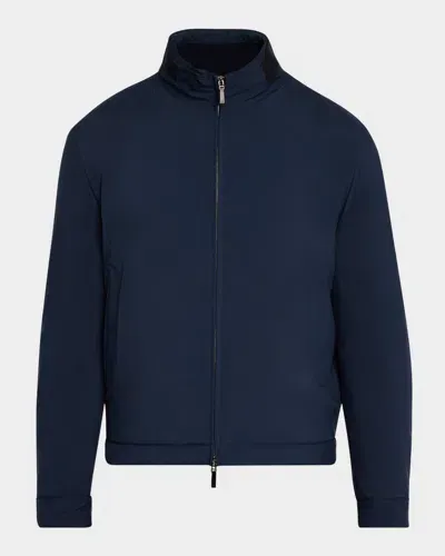 Colombo Men's Reversible Blouson Jacket In Blue Lagoon