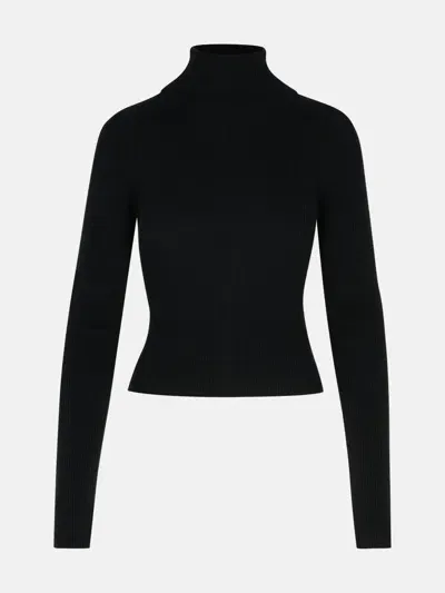 Colorush 'diana' Black Cotton Blend Turtleneck Sweater