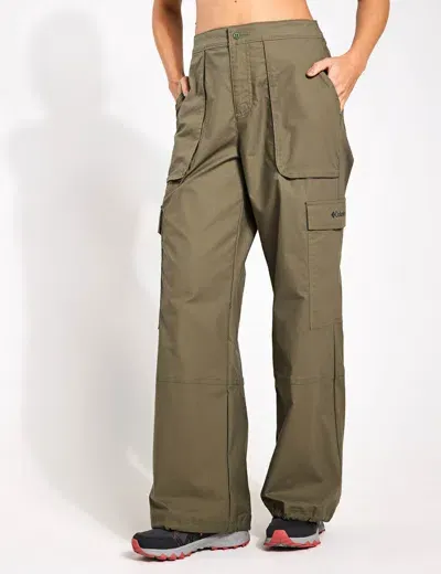 Columbia Brea Falls Cotton Ripstop Pant In Green