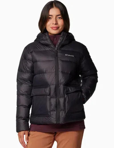 Columbia Harmony Falls Hooded Down Jacket In Black