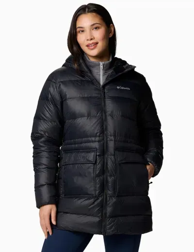 Columbia Harmony Falls Hooded Mid Down Jacket In Black