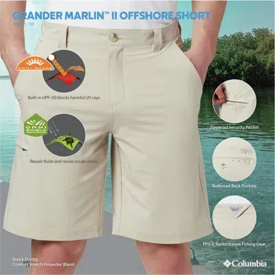 Columbia Pfg Grander Marlin Ii Offshore Shorts In Black