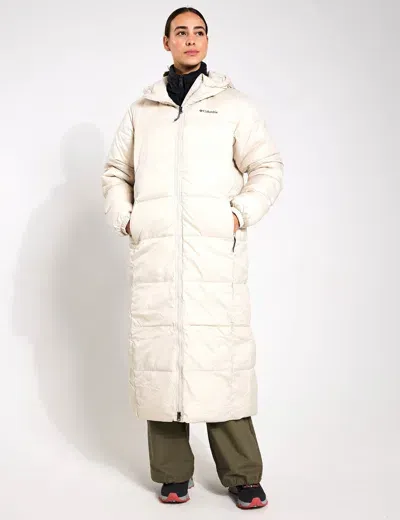 Columbia Pike Lake Iii Long Puffer Jacket In White