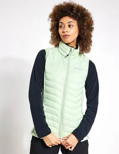 Columbia Powder Pass Vest In Green