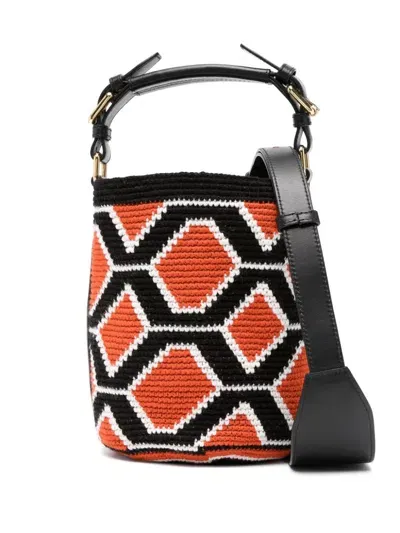 Colville Small Hexagon Cylinder Tote Bag In Orange