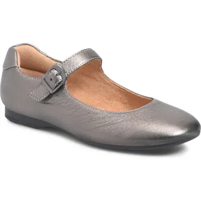 Comfortiva Kaylee Mary Jane Flat In Dark Pewter