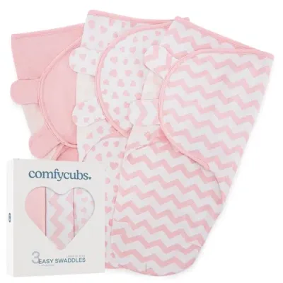 Comfy Cubs Easy Swaddle Blanket In Pink