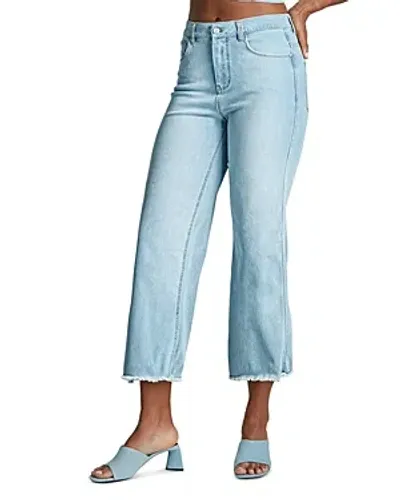 Commando Crop Wide Leg Jeans In Washed Indigo In Multi