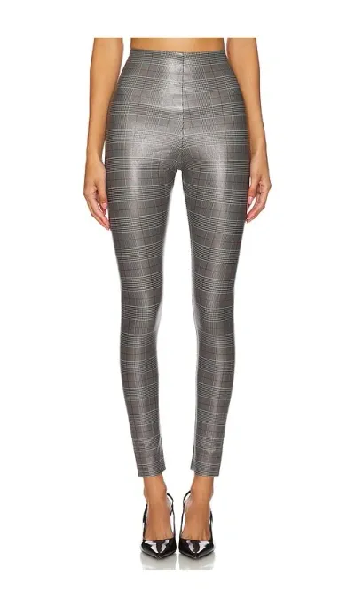 Commando Faux Leather Legging In Glen Plaid