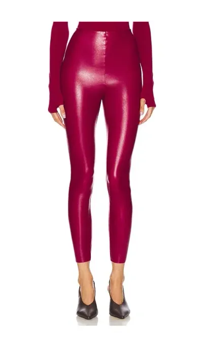 Commando Faux Leather Legging In Raspberry