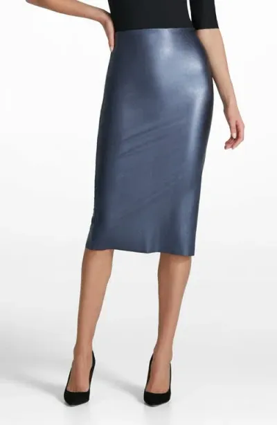 Commando Faux Leather Midi Skirt In Galaxy