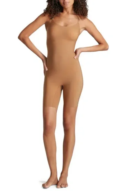 Commando Zone Smoothing Romper In Caramel