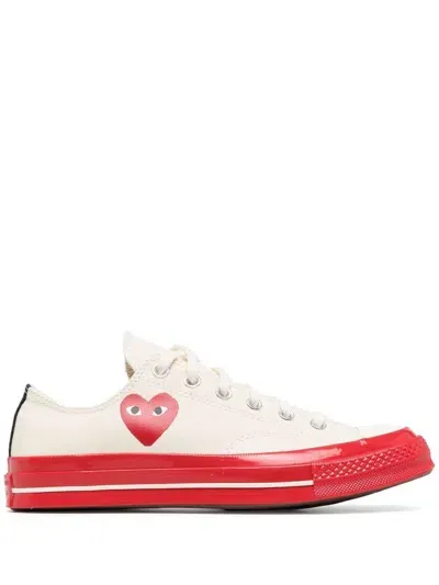 Comme Des Garçon Play Chuck 70 Sneakers In White