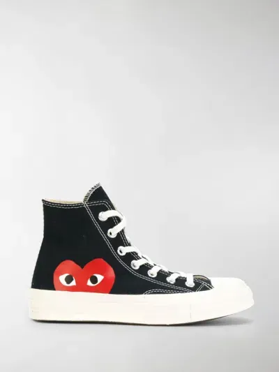 Comme Des Garçon Play Play Converse Chuck Taylor In Black