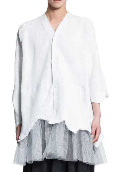 Comme Des Garcons Black Comme Des Garçons Black Cardigan In White