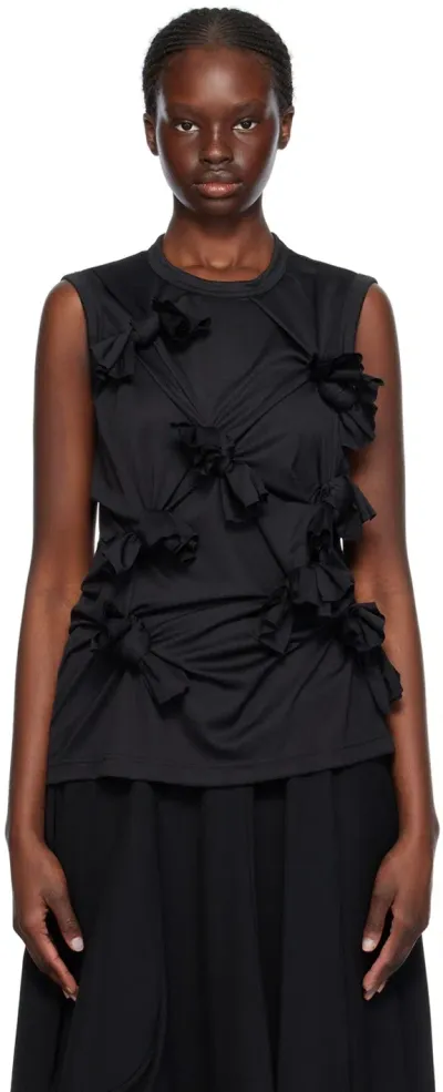 Comme Des Garçons Ribbons Top In Black