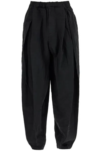 Comme Des Garcons Black Harem Pants With Pleats In Black