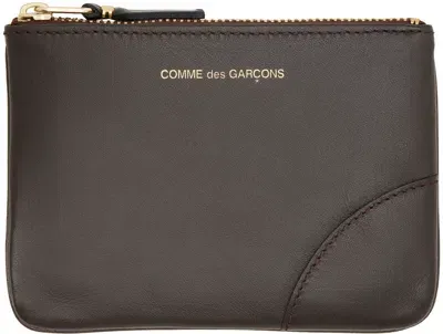 Comme Des Garçons Brown Leather Pouch