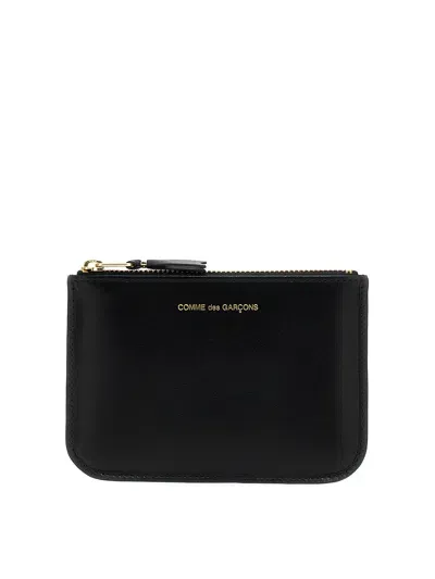 Comme Des Garçons Check Print Wallet In Black