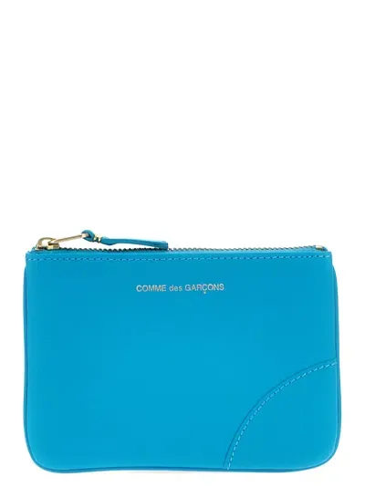 Comme Des Garçons Classic Leather Line Wallets, Card Holders In Light Blue