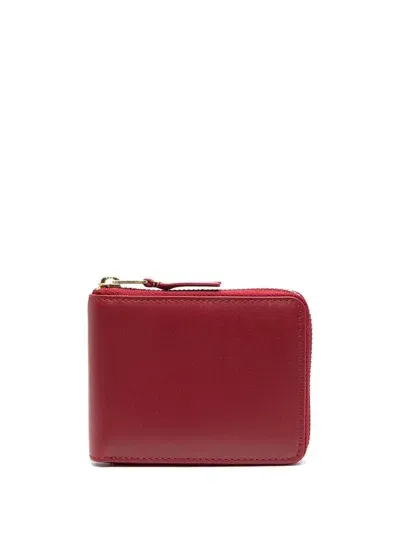 Comme Des Garçons Classic Zippered Wallet Accessories In Red