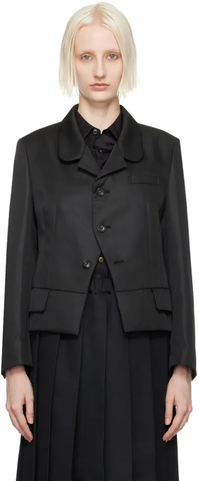 Comme Des Garçons Comme Des Garçons Black Notched-lapel Blazer In 1 Black