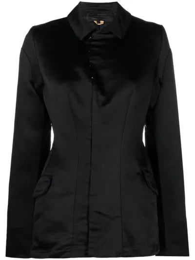 Comme Des Garçons Comme Des Garçons Classic-collar Wool Jacket In Black