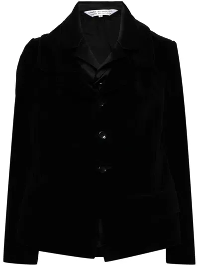 Comme Des Garçons Comme Des Garçons Notched-lapels Wool Blazer In Black