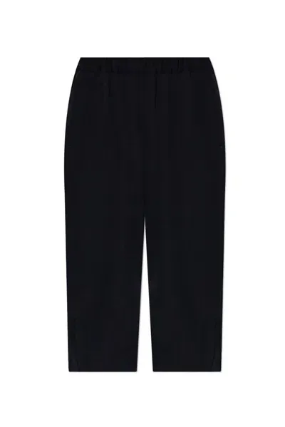 Comme Des Garçons Comme Des Garçons Tapered Cropped Pants In Navy