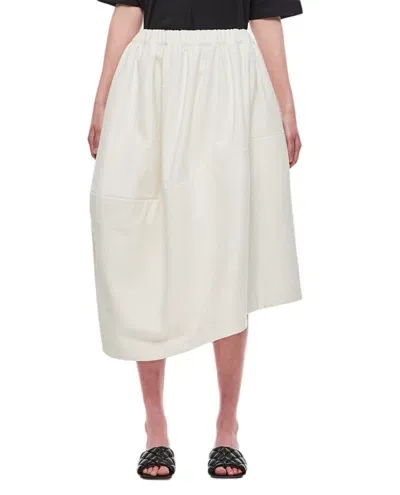 Comme Des Garçons White Asymmetric Skirt