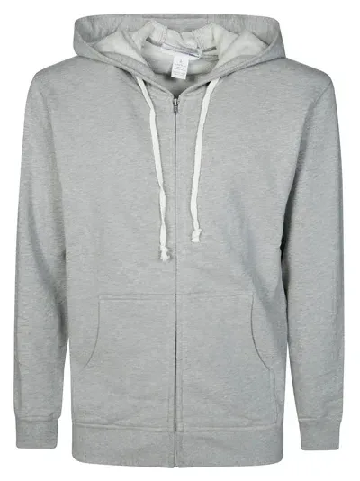 Comme Des Garçons Comme Des Garcons Felpa Cappuccio Zip Parlata "strong Will Free" In Gray