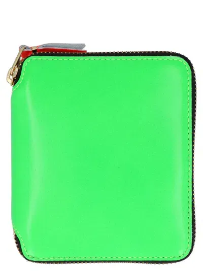 Comme Des Garçons Fluo Leather Line Wallets, Card Holders In Green