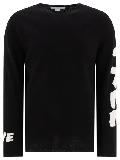 Comme Des Garçons Comme Des Garcons Maglia Girocollo Parlata "strong Will" In Black